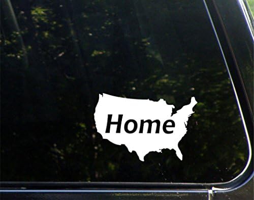 בית בארצות הברית - למכוניות מצחיקות מכוניות ויניל פגוש מדבקות חלונות | לבן | 5.75 אינץ '